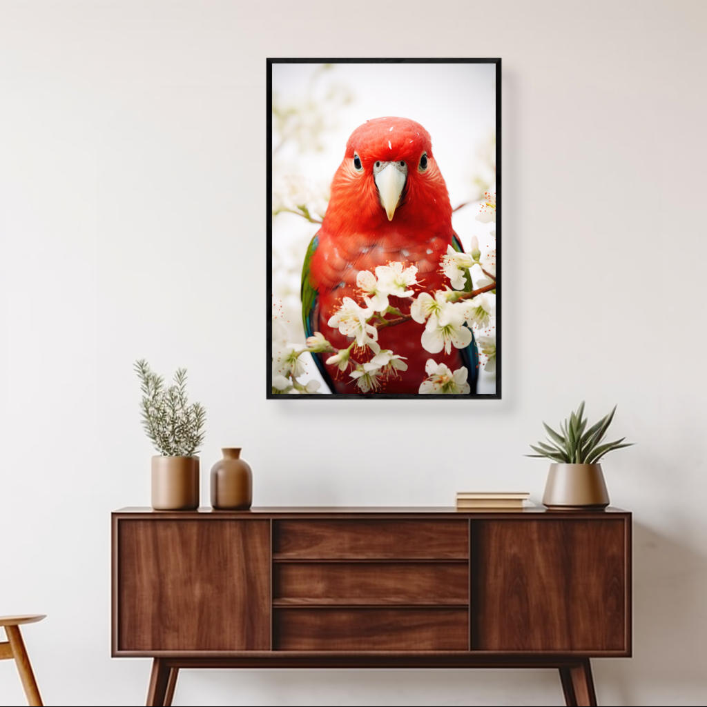 Portrait of Australian King Parrot | Australiana Wall Art Prints - The Canvas Hive