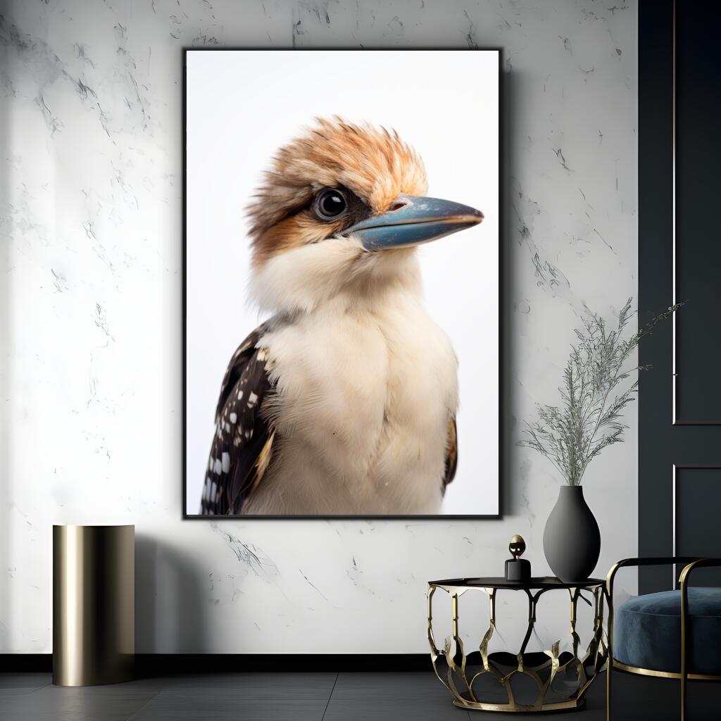 Portrait of a Kookaburra | Australiana Wall Art Prints - The Canvas Hive