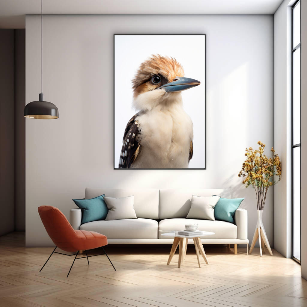 Portrait of a Kookaburra | Australiana Wall Art Prints - The Canvas Hive