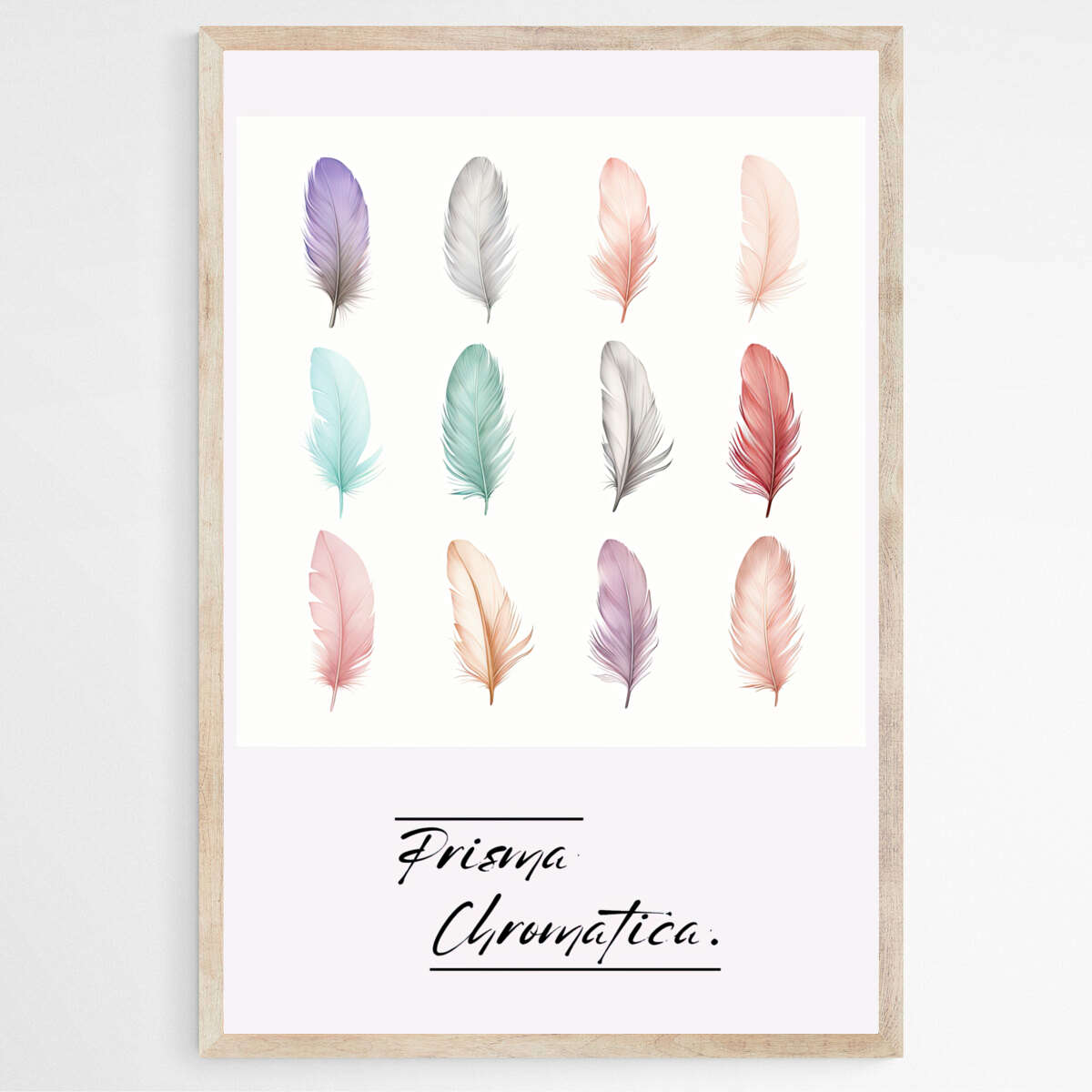 Prisma Chromatica Feathers | Minimalist Wall Art Prints - The Canvas Hive