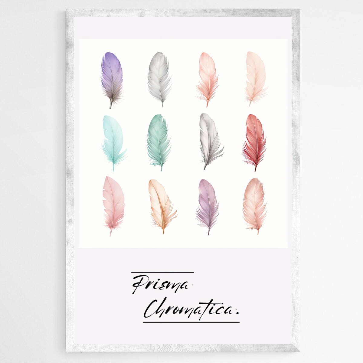 Prisma Chromatica Feathers | Minimalist Wall Art Prints - The Canvas Hive