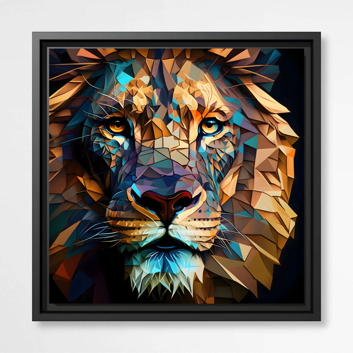 Prismatic King Lion | Animals Wall Art Prints - The Canvas Hive