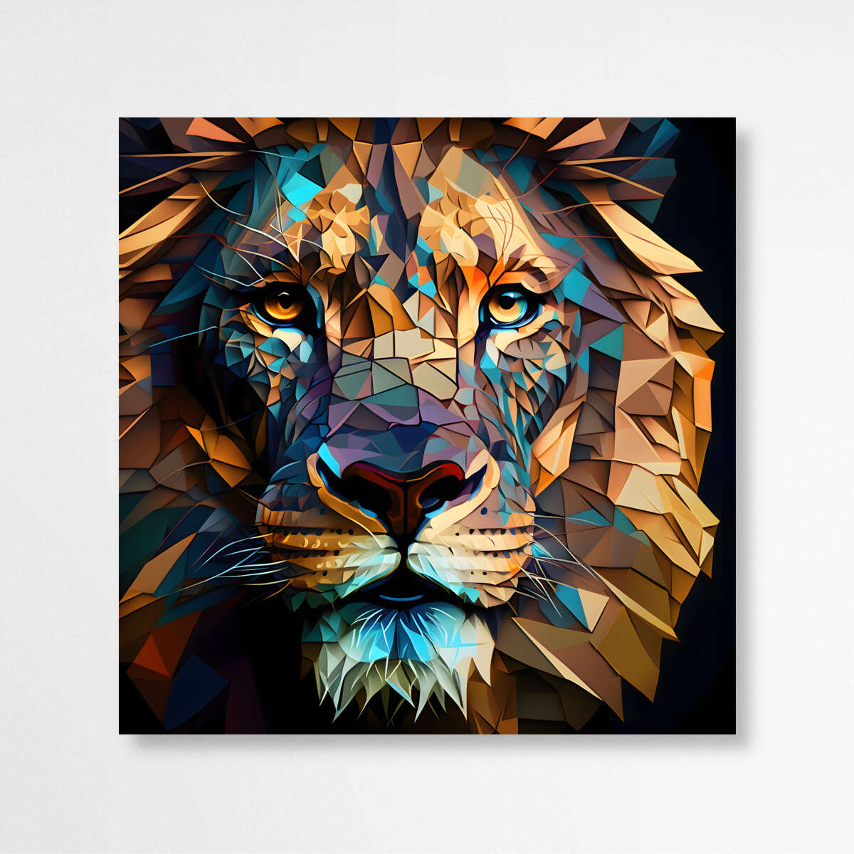 Prismatic King Lion | Animals Wall Art Prints - The Canvas Hive