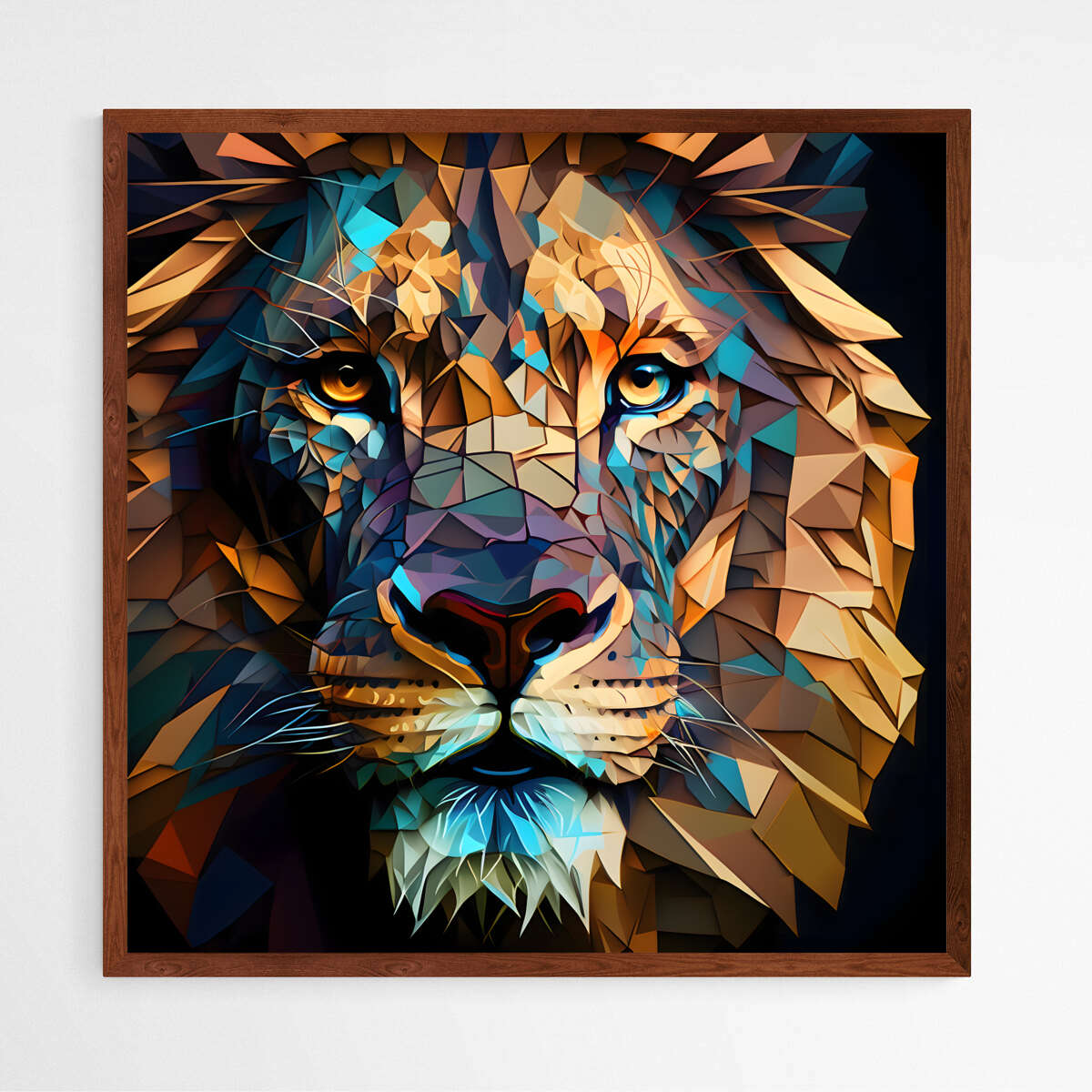 Prismatic King Lion | Animals Wall Art Prints - The Canvas Hive