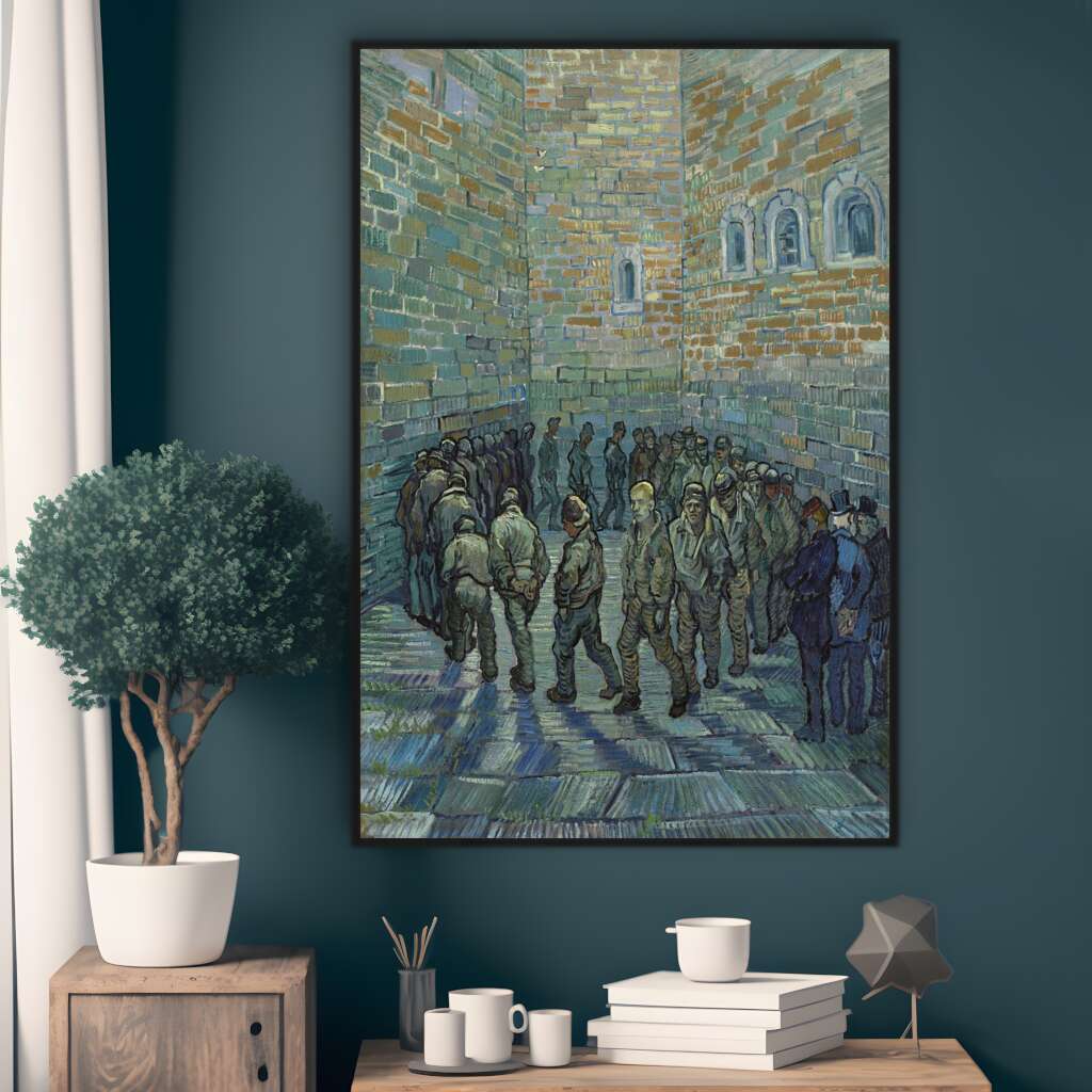 Prisoners Exercising by Vincent Van Gogh | Vincent Van Gogh Wall Art Prints - The Canvas Hive