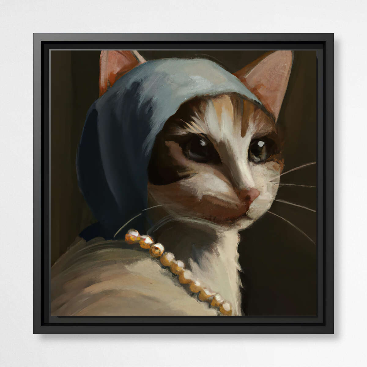 Purrfection in Pearls Cat| Animals Wall Art Prints - The Canvas Hive