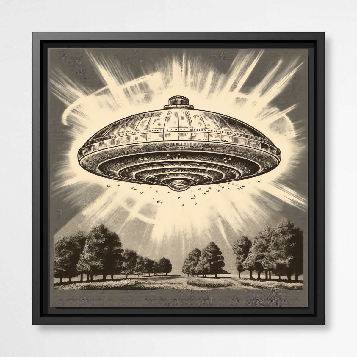 Radiant Extraterrestrial UFO | Pop Art Wall Art Prints - The Canvas Hive