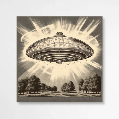 Radiant Extraterrestrial UFO | Pop Art Wall Art Prints - The Canvas Hive