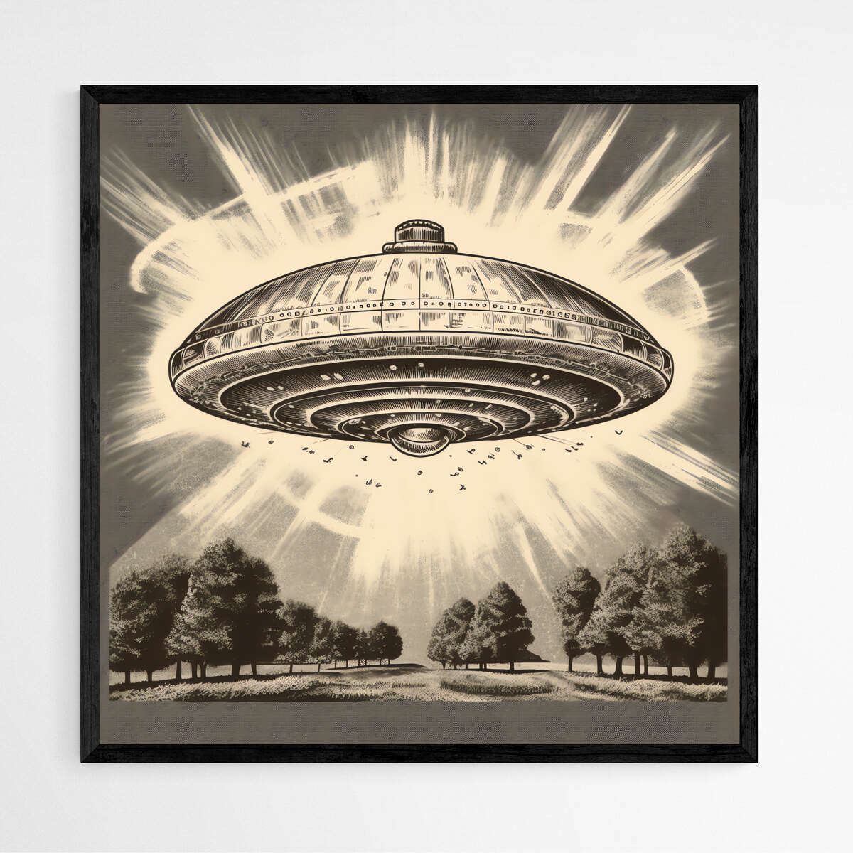 Radiant Extraterrestrial UFO | Pop Art Wall Art Prints - The Canvas Hive