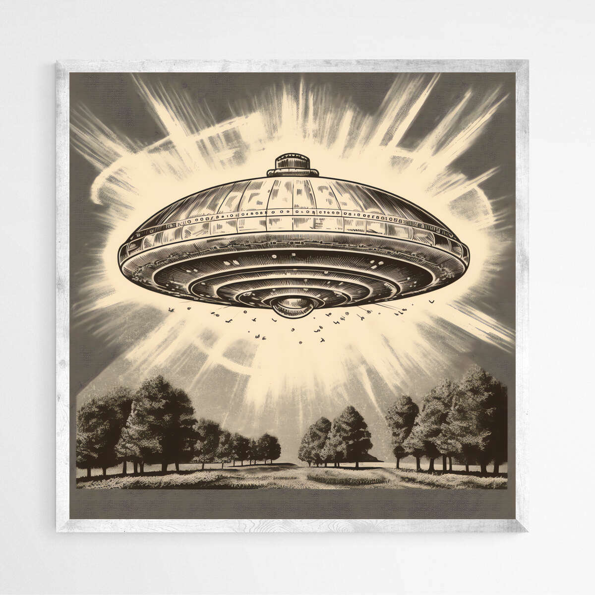 Radiant Extraterrestrial UFO | Pop Art Wall Art Prints - The Canvas Hive