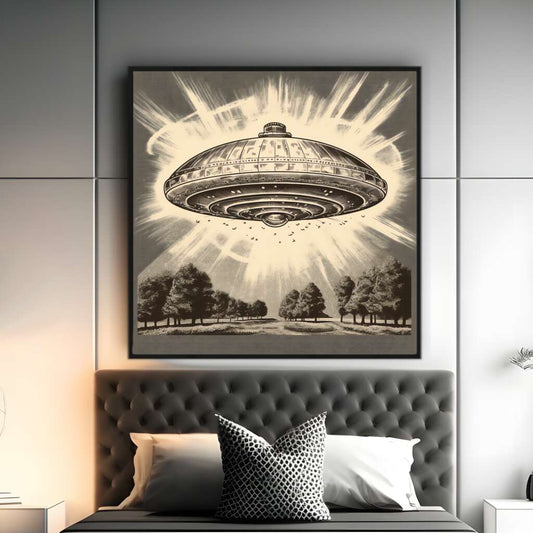 Radiant Extraterrestrial UFO | Pop Art Wall Art Prints - The Canvas Hive