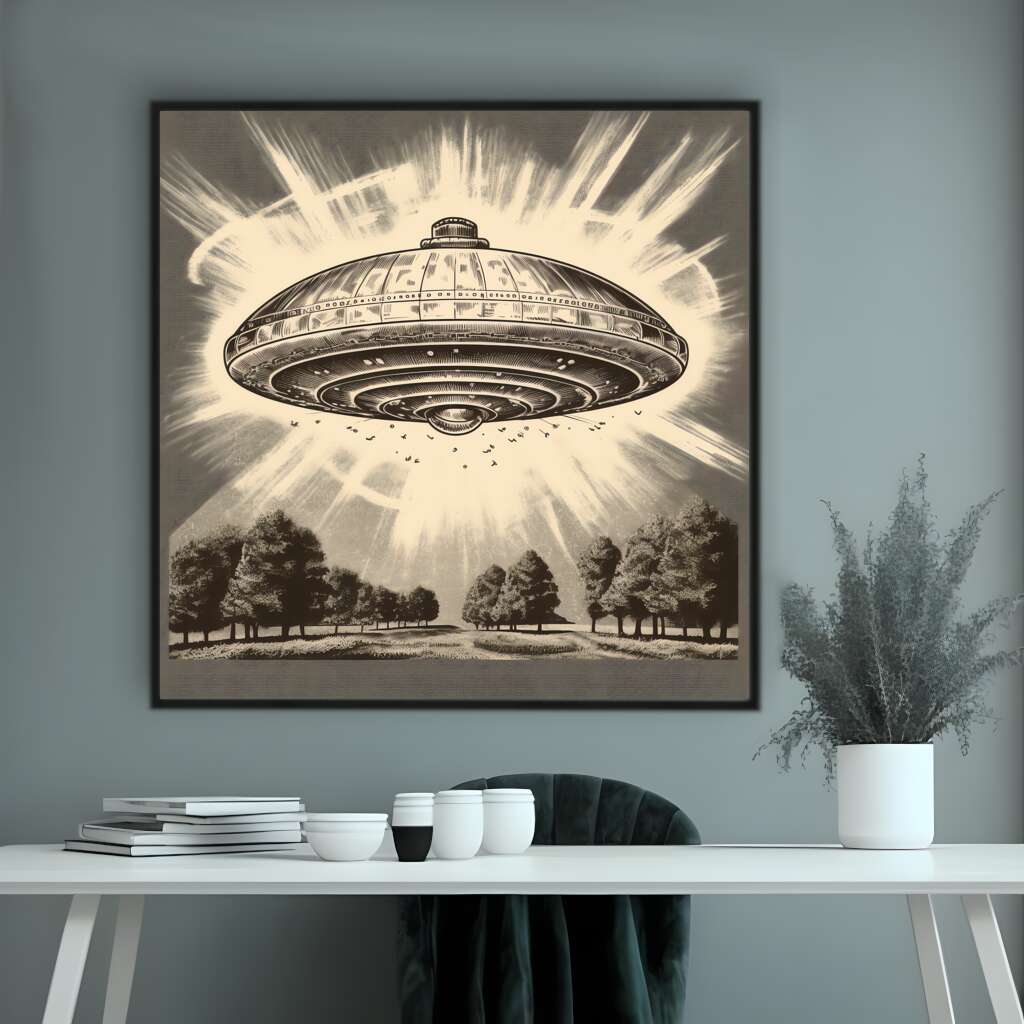 Radiant Extraterrestrial UFO | Pop Art Wall Art Prints - The Canvas Hive