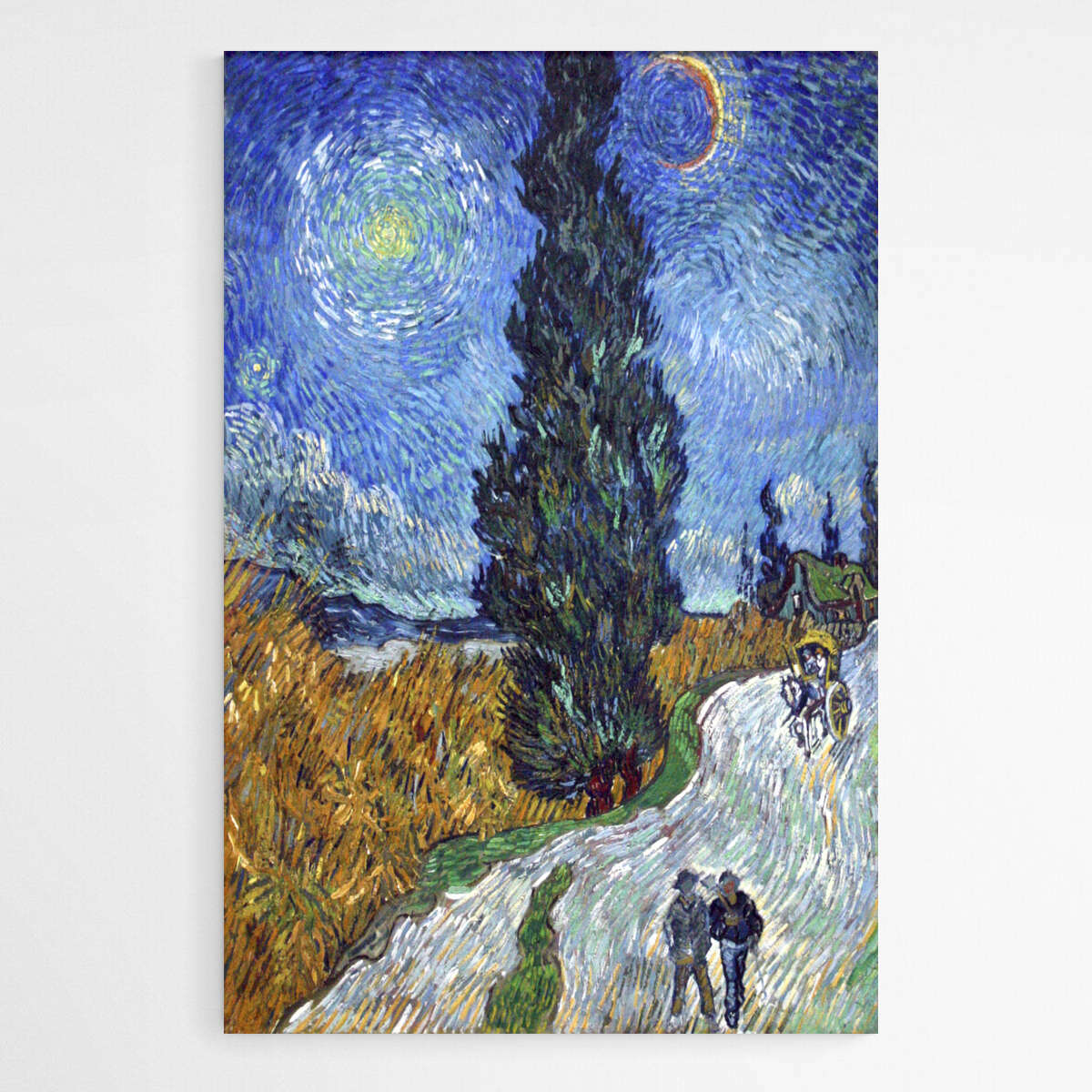 Road with Cypress and Star by Vincent Van Gogh | Vincent Van Gogh Wall Art Prints - The Canvas Hive