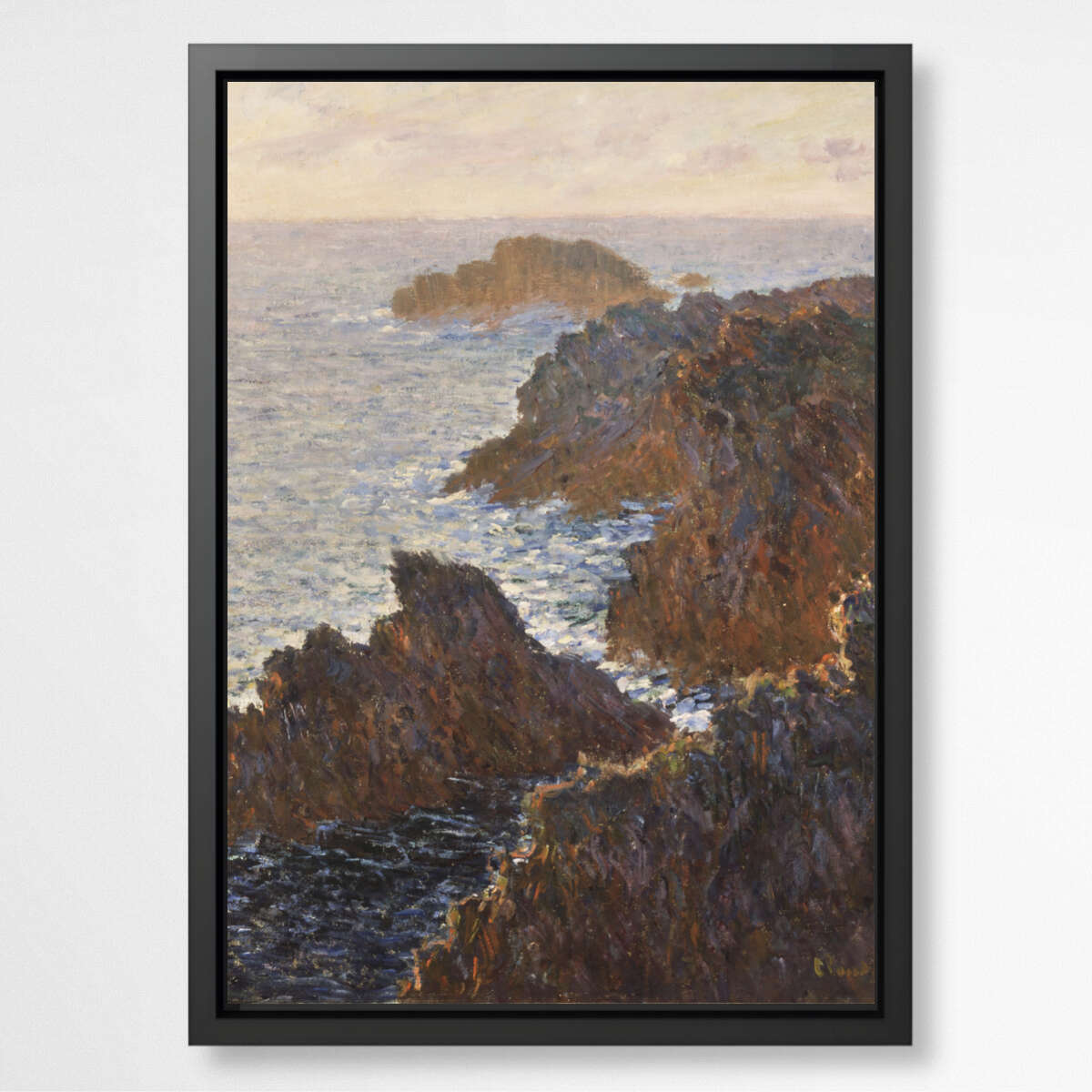 Rocks at Belle-Isle by Claude Monet | Claude Monet Wall Art Prints - The Canvas Hive