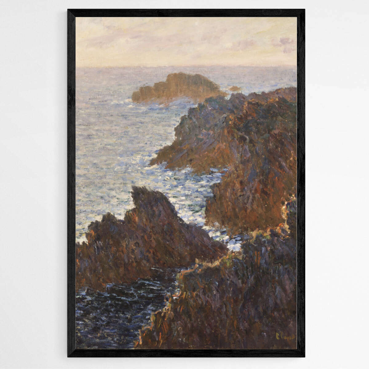 Rocks at Belle-Isle by Claude Monet | Claude Monet Wall Art Prints - The Canvas Hive