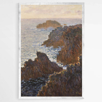 Rocks at Belle-Isle by Claude Monet | Claude Monet Wall Art Prints - The Canvas Hive
