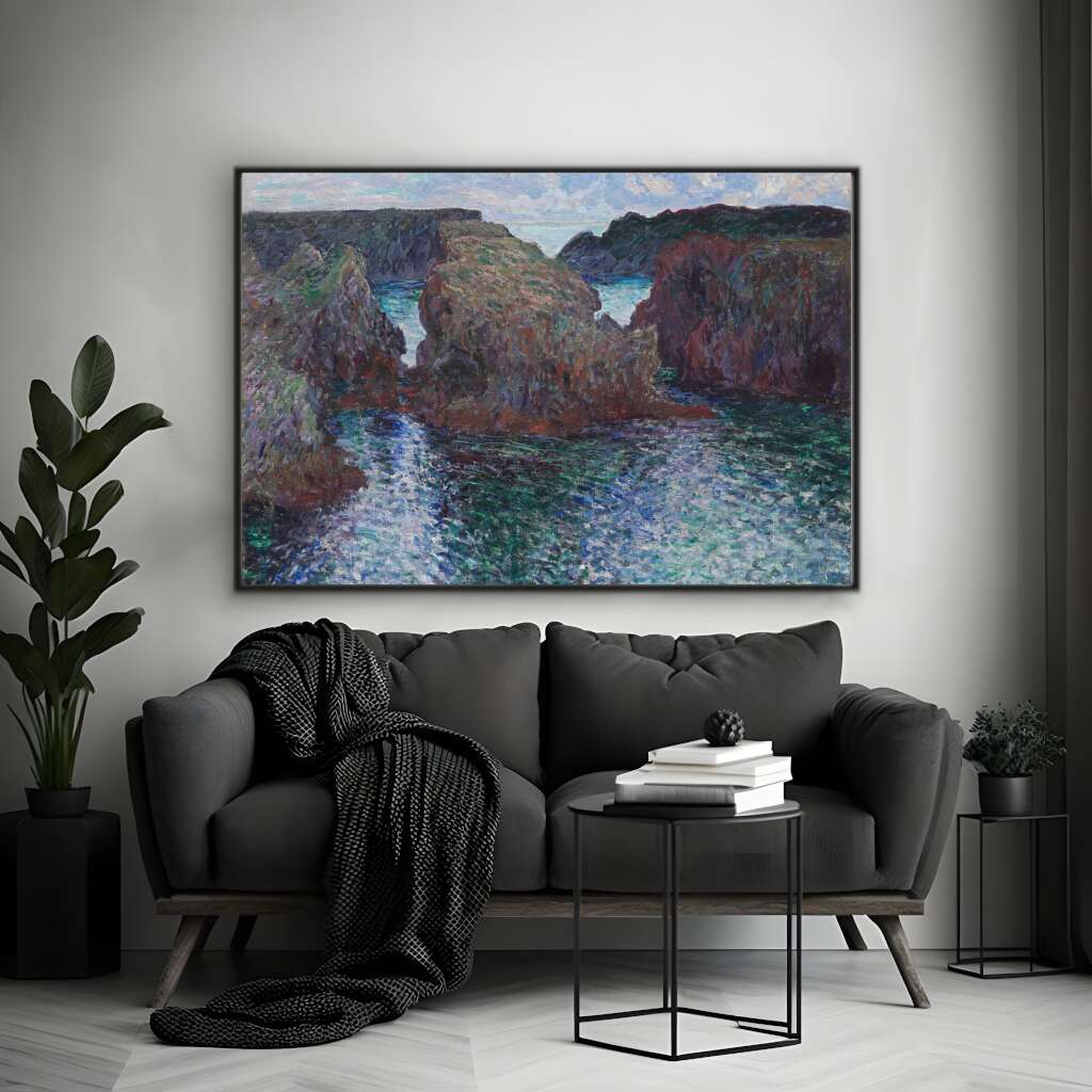 Rocks at Port-Goulphar by Claude Monet | Claude Monet Wall Art Prints - The Canvas Hive