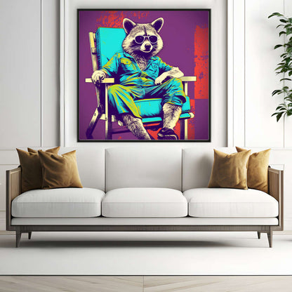 Rowdy Raccoon | Pop Art Wall Art Prints - The Canvas Hive