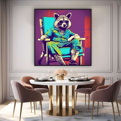Rowdy Raccoon | Pop Art Wall Art Prints - The Canvas Hive