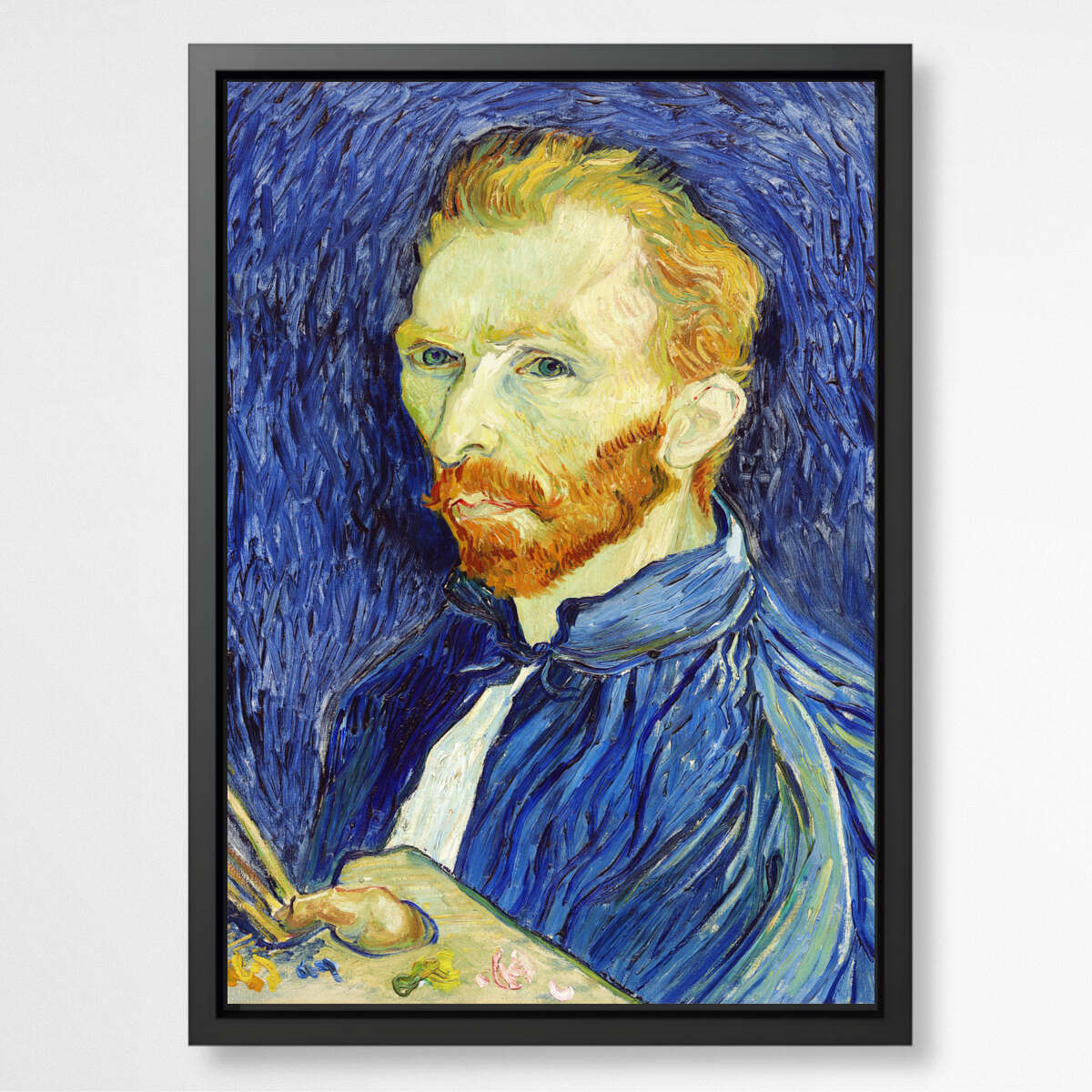 Self Portrait Blue Tone by Vincent Van Gogh | Vincent Van Gogh Wall Art Prints - The Canvas Hive