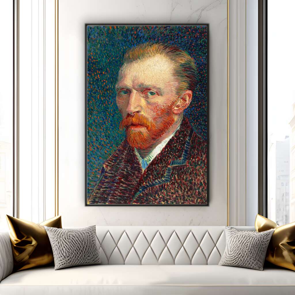 Self Portrait Red Tone by Vincent Van Gogh | Vincent Van Gogh Wall Art Prints - The Canvas Hive