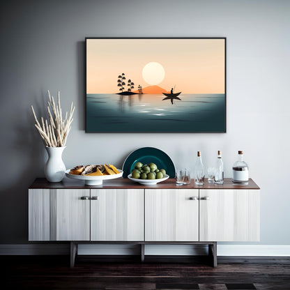 Serenity's Voyage | Minimalist Wall Art Prints - The Canvas Hive