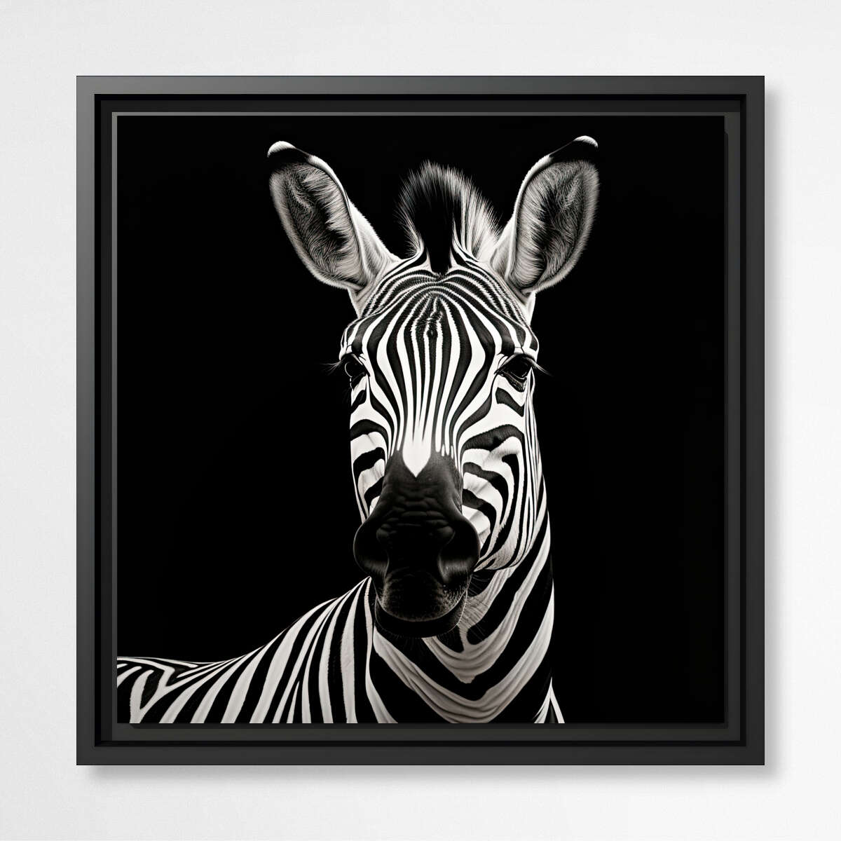 Sleek Monochrome Zebra Canvas Print| Modern Animal Art | Animals Wall Art Prints - The Canvas Hive