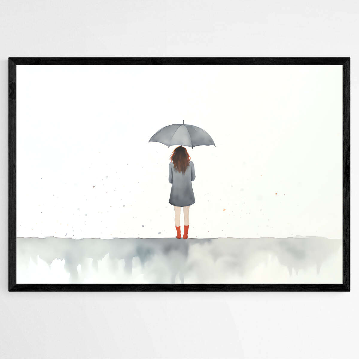 Solitude in Rainfall | Minimalist Wall Art Prints - The Canvas Hive