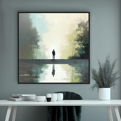 Solitude's Reflection | Minimalist Wall Art Prints - The Canvas Hive