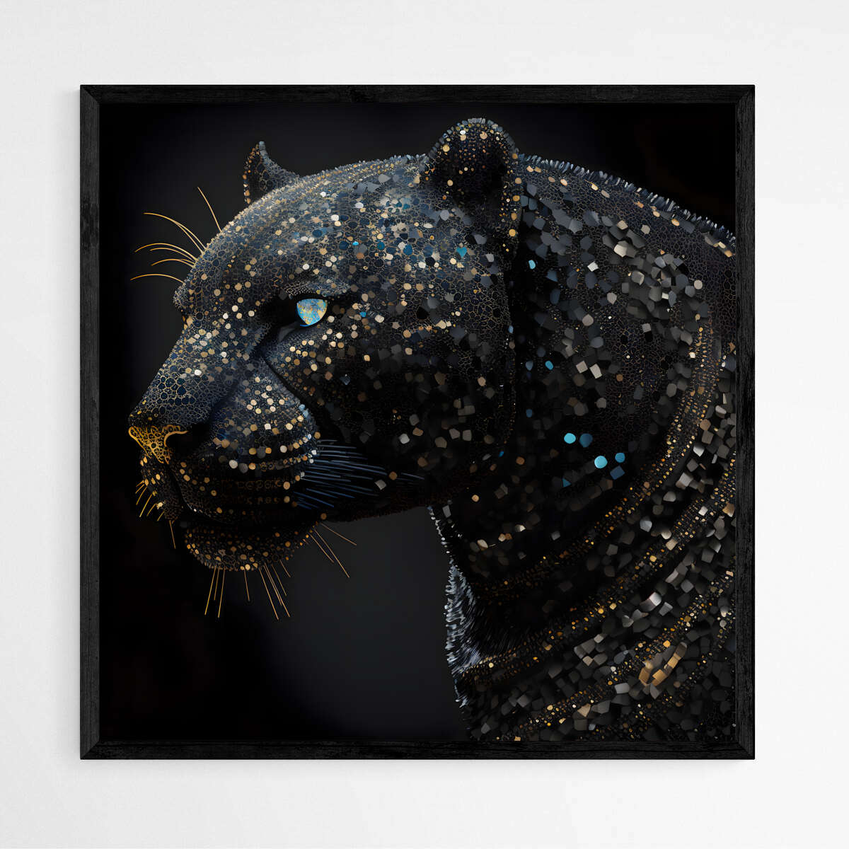 Sparkling Stealth Panther | Animals Wall Art Prints - The Canvas Hive