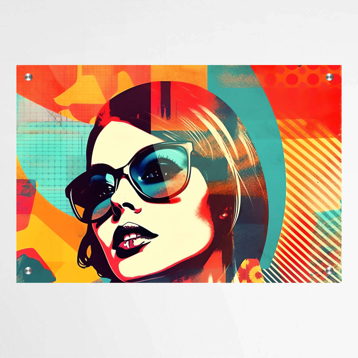 Spectacle Girl Portrait | Pop Art Wall Art Prints - The Canvas Hive