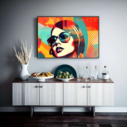 Spectacle Girl Portrait | Pop Art Wall Art Prints - The Canvas Hive