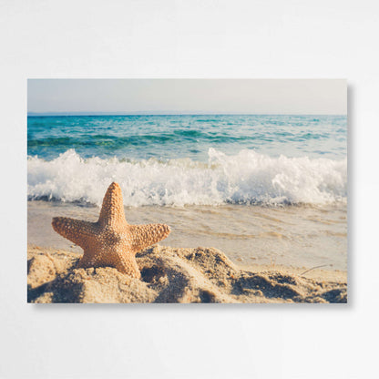 Starfish by the Sea Shore | Beachside Wall Art Prints - The Canvas Hive