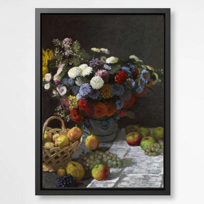 Still Life with Flowers and Fruit by Claude Monet | Claude Monet Wall Art Prints - The Canvas Hive