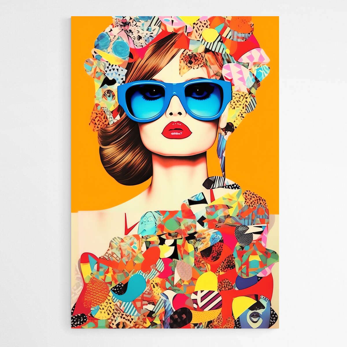 Sunglass Chic Girl Portrait | Pop Art Wall Art Prints - The Canvas Hive