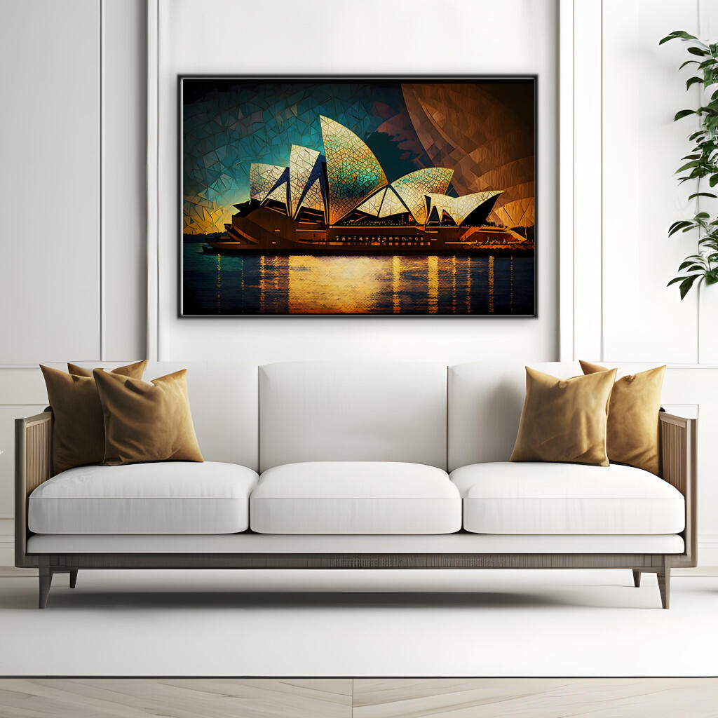 Sydney Opera House - Mosaic Tapestry | Destinations Wall Art Prints - The Canvas Hive