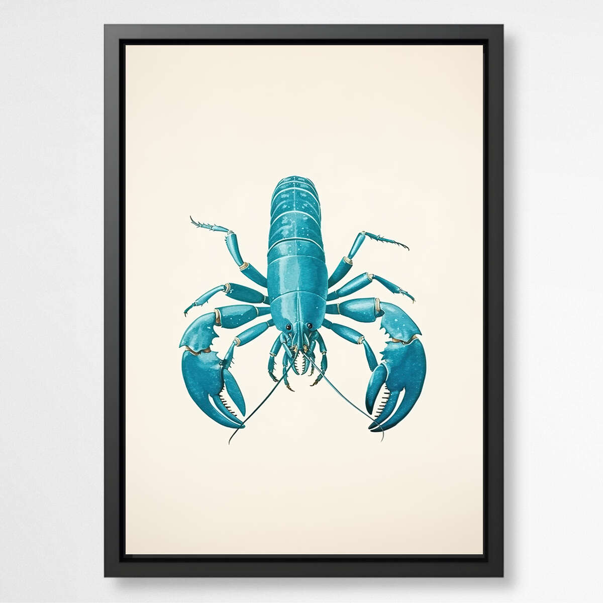 Teal Blue Lobster | Sea Life Wall Art Prints - The Canvas Hive