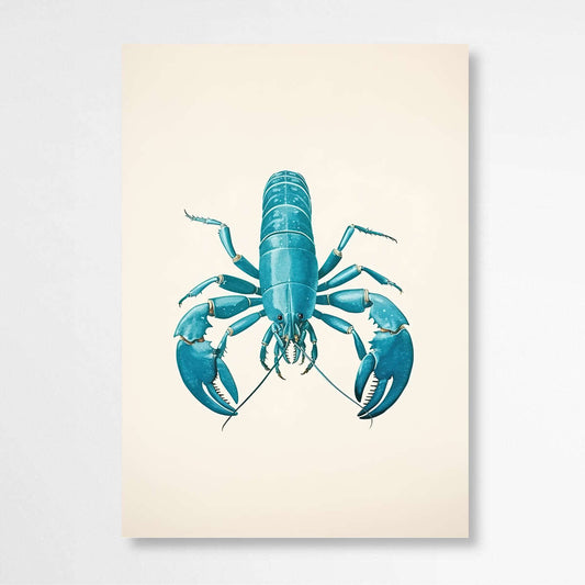 Teal Blue Lobster | Sea Life Wall Art Prints - The Canvas Hive