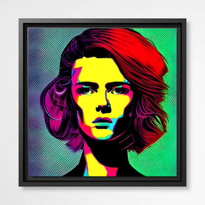Techno Femme Girl Portrait | Pop Art Wall Art Prints - The Canvas Hive