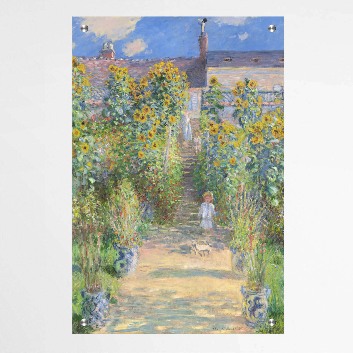 The Artist's Garden at Vetheuil by Claude Monet | Claude Monet Wall Art Prints - The Canvas Hive