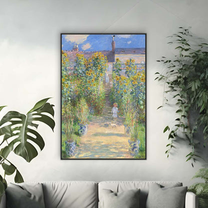 The Artist's Garden at Vetheuil by Claude Monet | Claude Monet Wall Art Prints - The Canvas Hive
