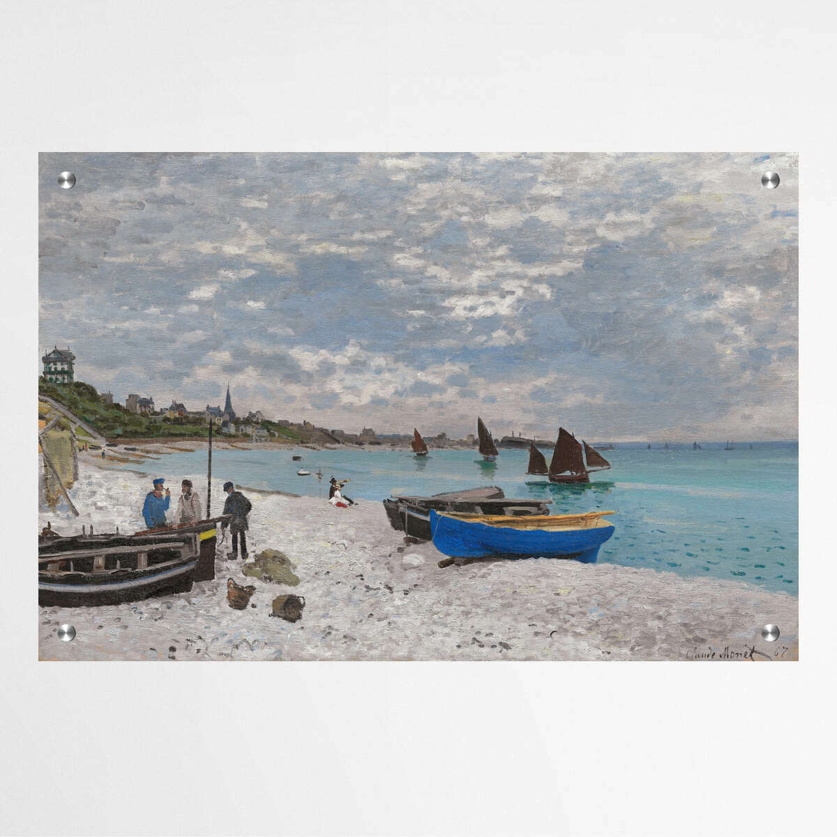 The Beach at Sainte-Adresse by Claude Monet | Claude Monet Wall Art Prints - The Canvas Hive