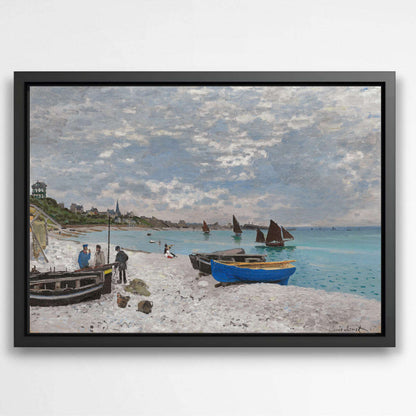 The Beach at Sainte-Adresse by Claude Monet | Claude Monet Wall Art Prints - The Canvas Hive