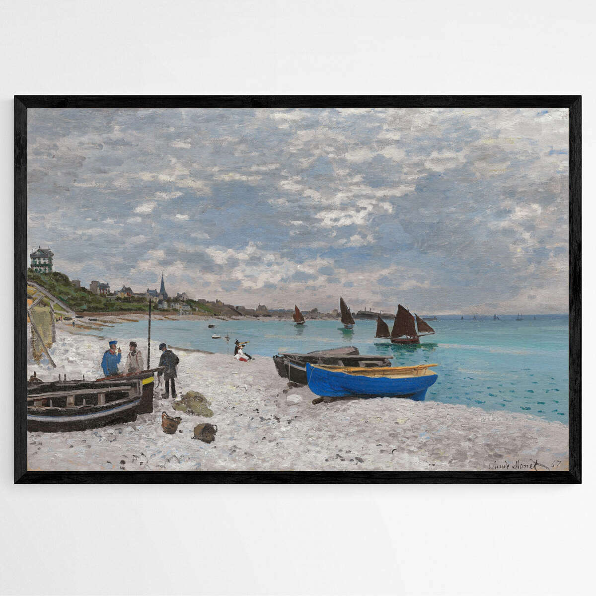 The Beach at Sainte-Adresse by Claude Monet | Claude Monet Wall Art Prints - The Canvas Hive