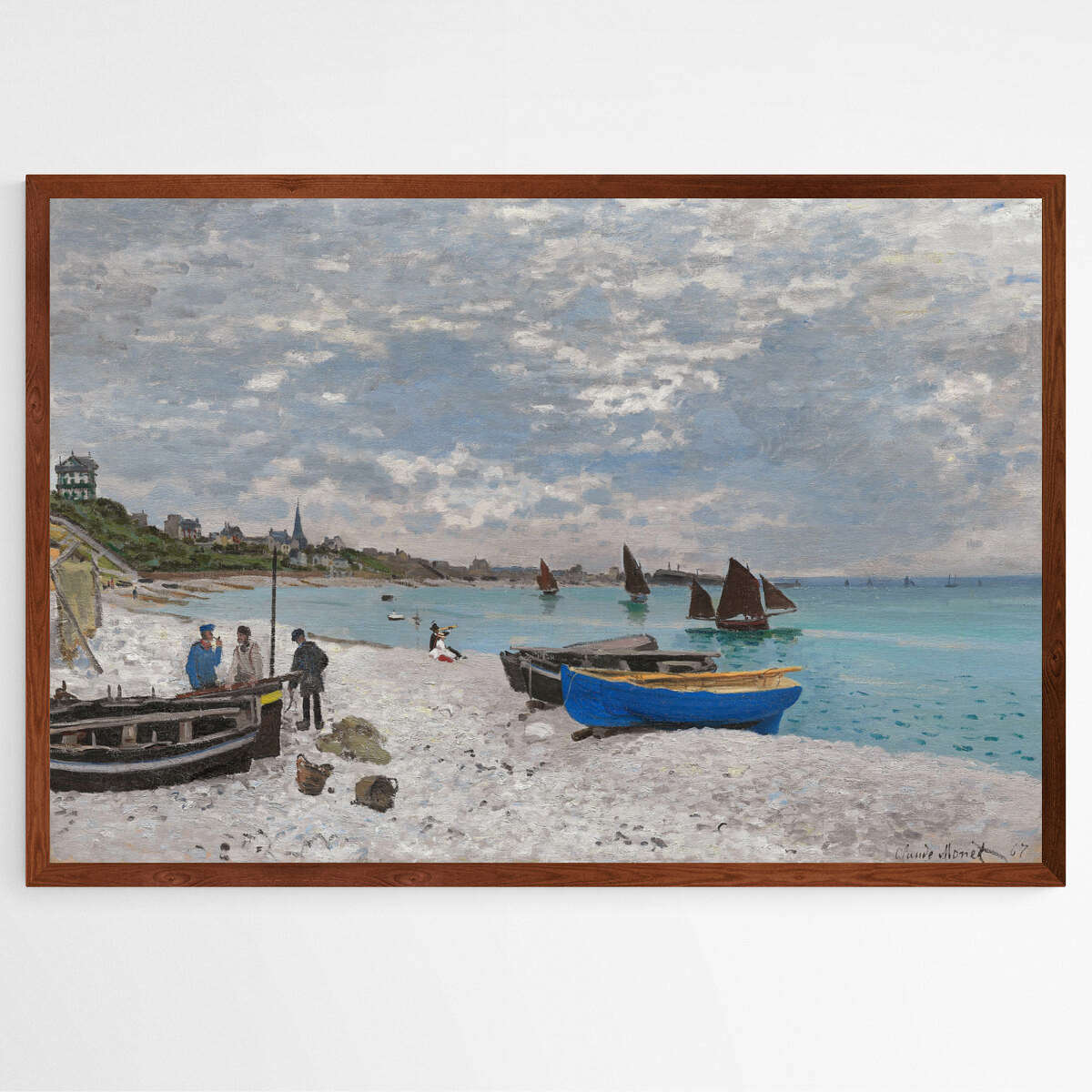 The Beach at Sainte-Adresse by Claude Monet | Claude Monet Wall Art Prints - The Canvas Hive