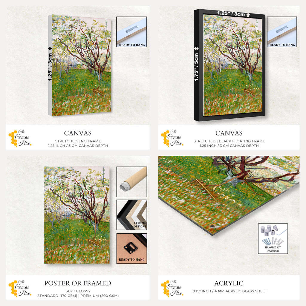 The Flowering Orchard by Vincent Van Gogh | Vincent Van Gogh Wall Art Prints - The Canvas Hive