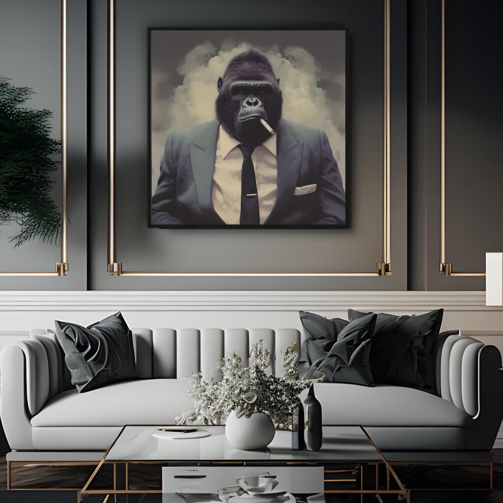 The Gorilla Silverback Suit | Animals Wall Art Prints - The Canvas Hive