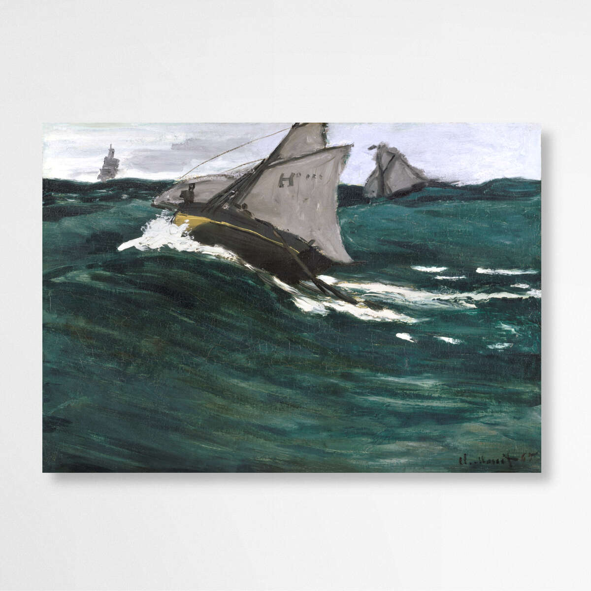The Green Wave by Claude Monet | Claude Monet Wall Art Prints - The Canvas Hive