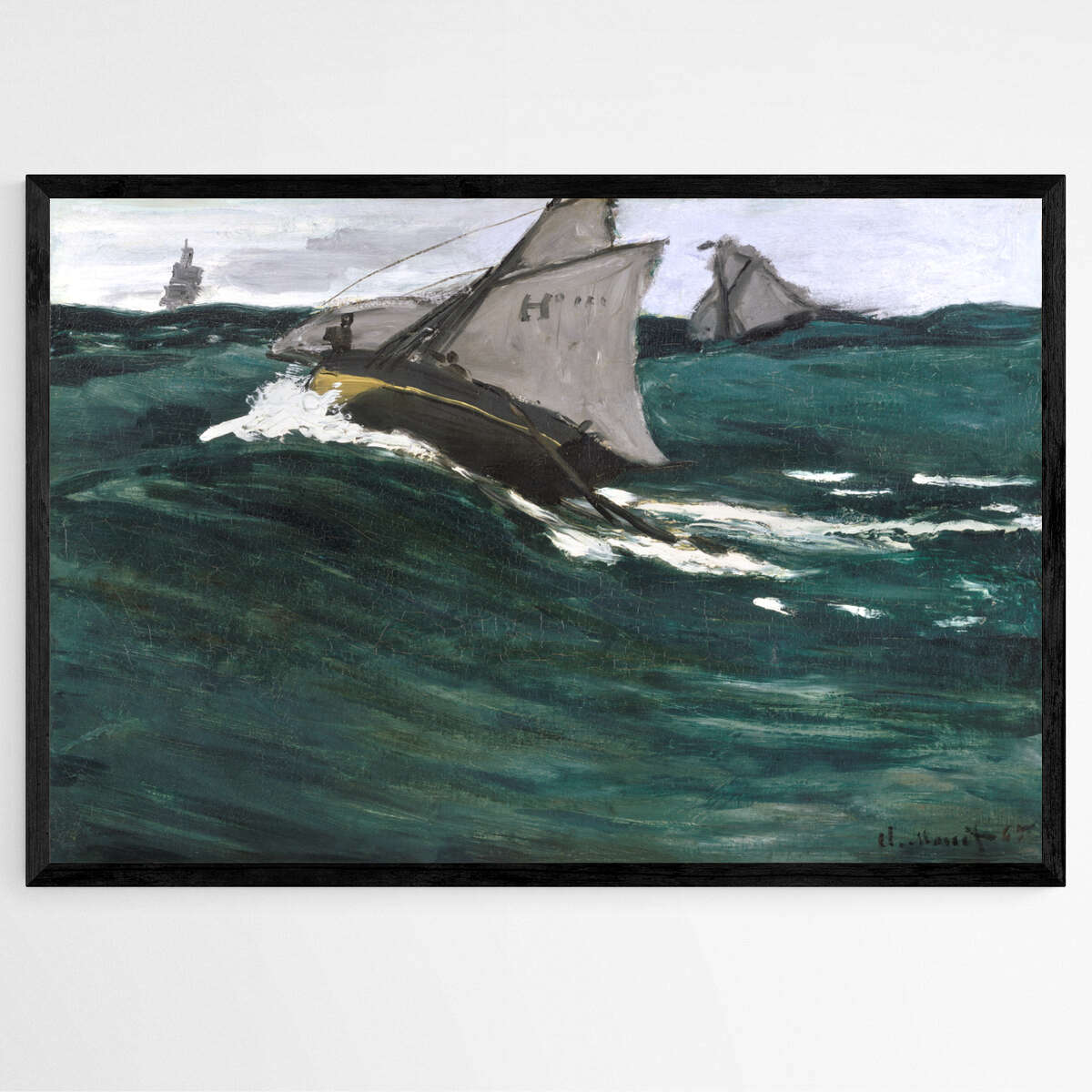 The Green Wave by Claude Monet | Claude Monet Wall Art Prints - The Canvas Hive