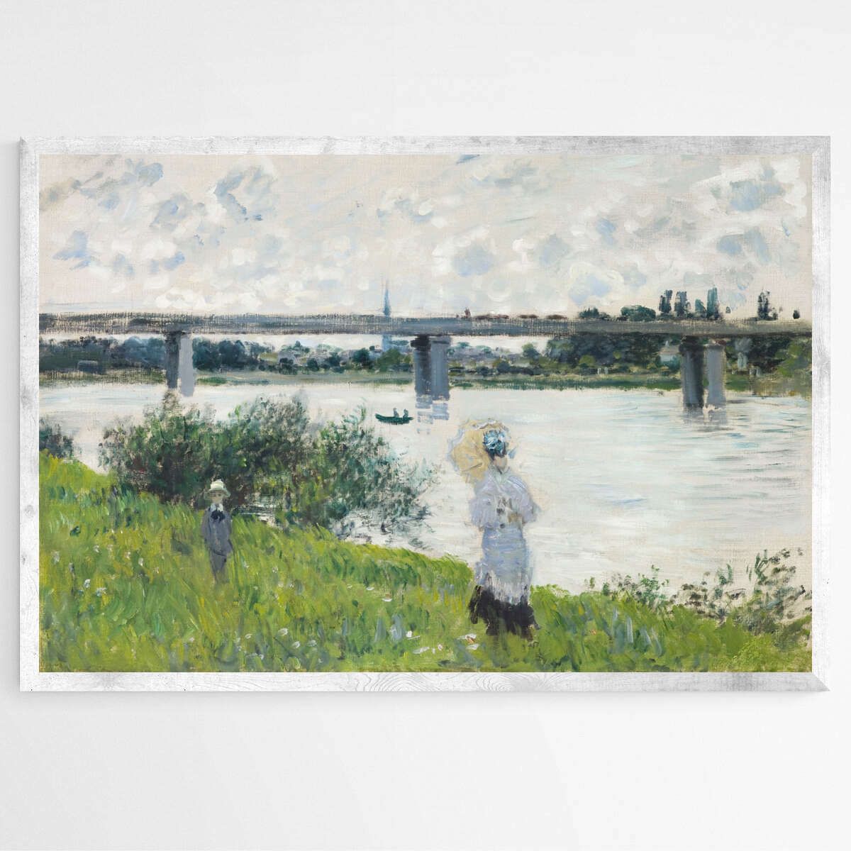 The Promenade with the Railroad Bridge Argenteuil by Claude Monet | Claude Monet Wall Art Prints - The Canvas Hive